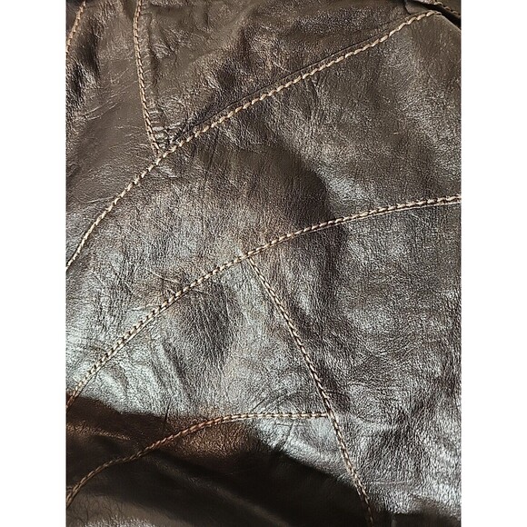 Fossil‎ Womens Handbag Bag Purse Patchwork Leather Brown Vintage Large 23X13" - Picture 8 of 10